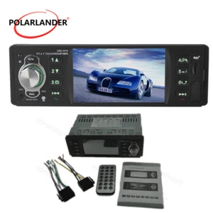 Single 1 Din Car Radio Stereo 4" Touch Screen Mirror RDS/AM/FM In-Dash Bluetooth - Picture 1 of 19