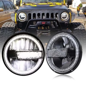 Faro redondo LED DRLs lámpara DOT para Jeep Wrangler JK TJ LJ 1997-2017 - Imagen 1 de 9