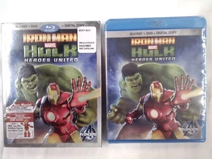 Iron Man Hulk: Heroes United (Blu-ray/DVD, 2013, 2-Disc Set, Includes... - Foto 1 di 2