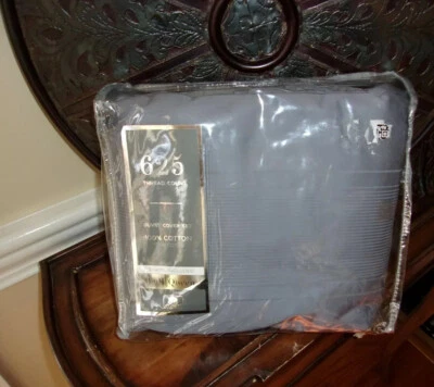 Nuevo juego de 3 fundas y funda nórdica Sunham Home 625TC azul a rayas Var Queen Foto 1 de 2