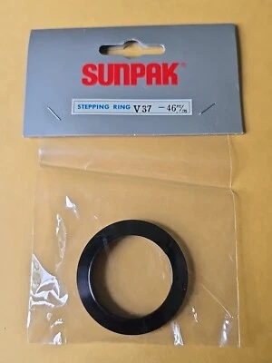 VTG NOS Metal Step Up Adapter Ring 37mm Lens to 46mm Filter Converter E37-E46 - Image 1 of 3