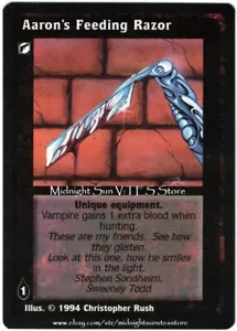 Aaron’s Feeding Razor Jyhad V:TES VTES Vampire CCG - Picture 1 of 1
