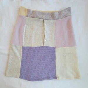 Pastell Patchwork Pullover Rock Gr. L Mini Kaschmir Pastell Upcycling Recycelt - Bild 1 von 8