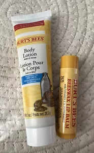 Burt's Bees Beeswax Lip Balm & Body Lotion Set HIVE FAVORITES 0.15 oz NEW - Picture 1 of 2