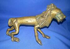 Antique Old Rare Collectible Hand Engraved Brass Lion Sculptured Figurine India