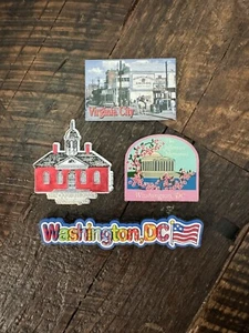 Virginia & Washington DC Magnet 4 Lot - Size & Type Variety Fridge Magnets - Picture 1 of 2