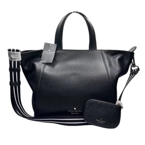 NWT KATE SPADE ROSIE BLACK PEBBLED LEATHER BLACK LARGE TOTE BAG - OS - Bild 1 von 15