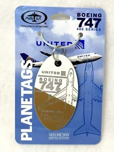 Planetags United 747 N120UA #0382 Gold/White Employee Exclusive - Picture 1 of 3