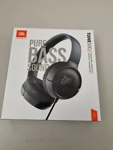 JBL Tune 500 On-ear headphones On-ear Foldable Headset Black Wired New - Picture 1 of 2