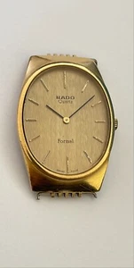 Vintage RADO Formal Watch Quartz Swiss mad Gold Plated 10 Microns RADO RARE - Picture 1 of 12