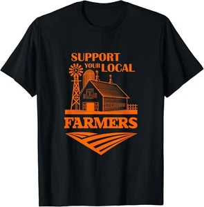 Support Your Farmer Farming Agriculture Gift Unisex T-Shirt - Picture 1 of 3