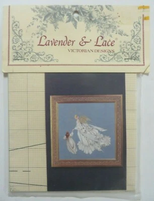 Vintage ANGEL OF MERCY Cross Stitch Pattern LAVENDER & LACE Victorian Designs - Image 1 of 4
