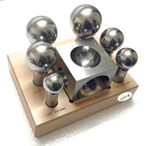 Dapping Doming 6Pc Punch Set, 32-63mm (Extra Large) Punches & Jumbo metalsmith - Picture 1 of 11