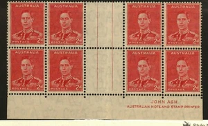 Australien #182 postfrisch Dachrinnenblöcke (8 Marken) KGVI - Bild 1 von 1