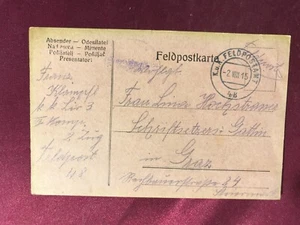 1915 Feldpostkarte-KuK Infanterieregiment-Feldpostamt 48-WWI-gel.n.GRAZ-5 - Picture 1 of 2