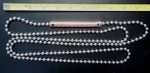 Grande catena portafoglio a sfera in acciaio nichelato vintage personalizzata biker lunga 5 piedi - Foto 1 di 7