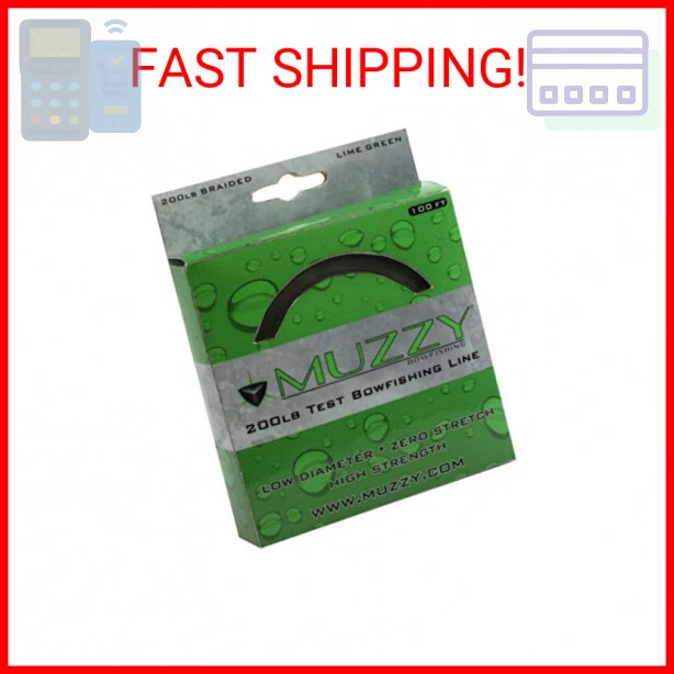Línea de pesca con arco Muzzy 1078 verde lima 200 carrete trenzado 100' Foto 1 de 2