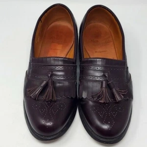 Mocasines de borla Allan Edmonds Bridgeton talla 10 para hombre borgoña - Imagen 1 de 8
