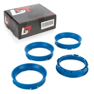 4x Distanziali Anello di Centraggio Blu Ø 57,1 - 66,6 MM per VW Golf Jetta EOS - Bild 1 von 7