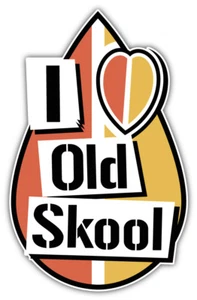 I Love Old School Sticker Car Bumper Decal  - 3'', 5'', 6'' or 8'' - Picture 1 of 1