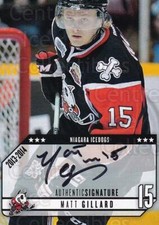 2013-14 Niagara IceDogs Autographed #12 Matt Gillard