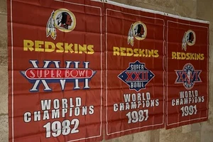 Washington Redskins Commanders Super Bowl Championship 3x5 pies Bandera - Juego de 3 - Imagen 1 de 4