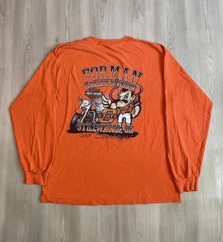 Harley Davidson Oklahoma State University sweatshirt Forman OK OSU Pistol Pete Cover