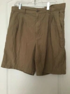 Pierre Cardin Herren Shorts Plissee vorne Freizeit elegant Gr. 36 braun khaki - Bild 1 von 12