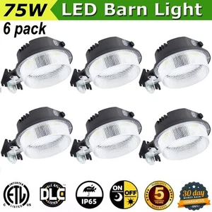 6 Pack 75W LED Yard Light,LED Barn Lights, LED Dusk to Dawn Lights, Fast US Ship - Picture 1 of 11