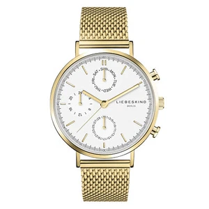 LIEBESKIND Berlin LT-0192-MM Multifunktionsuhr mit 38 mm Edelstahlgehäuse gold - Bild 1 von 5