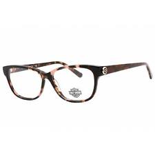 Harley Davidson Women's Eyeglasses Clear Demo Lens Pink Havana Frame HD0566 074