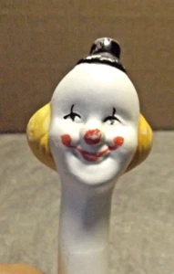 Vintage Porzellan Happy Clown Figur Kopf Mid Century Biskuit handbemalt 5" - Bild 1 von 3