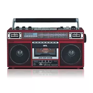 Boombox with Bluetooth MP3 Conversion from Radio to Cassette Built-in Microphone - Picture 1 of 5