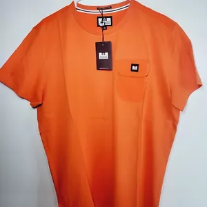 Weekend Offender New Orange Shirt XL Pocket British Casual Fashion Ultras - Picture 1 of 6