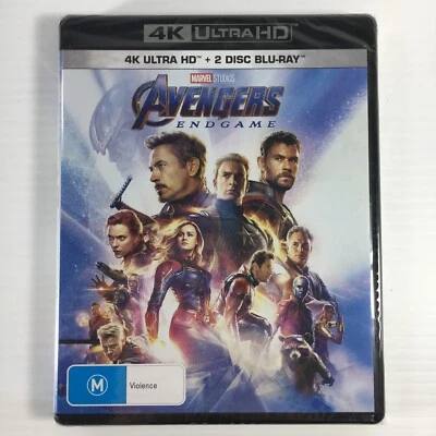 Avengers Endgame 4K Ultra HD Blu-ray 3 Disc Regions A B C Bluray SEALED TRACKED - image 1 of 4