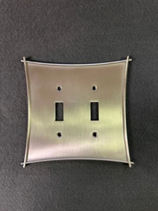 Bellaire Double Switch Wall Plate Satin Nickel - Picture 1 of 1
