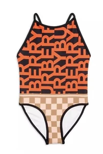 Burberry Girls Vermillion Sandie logo One-Piece bathing suit NWT SZ 8y - Picture 1 of 6