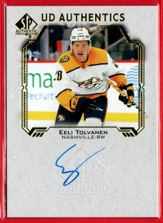 2021-22 SP AUTHENTIC EELI TOLVANEN UD AUTHENTICS AUTO UDA-ET HARD SIGN UD - Image 1 of 1