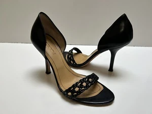 Sandalias de tacón de cuero negras Frida para mujer Hugo Boss talla 36 elegantes, usadas en excelente estado - Imagen 1 de 8
