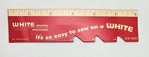 White Sewing Machines Hem Gauge, Ruler, Needle & Thread Chart 6" - Picture 1 of 3