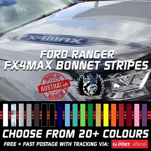 PAIR of 2015-2022 Ranger Bonnet Stripes kit FX4MAX Design Select your colour KCS - Picture 1 of 31
