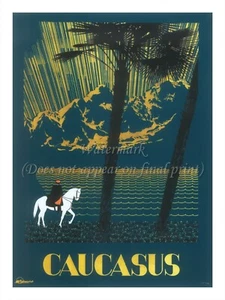 Soviet Russian Vintage Travel Poster Print CAUCASUS 18x24" #TR04 - Picture 1 of 1