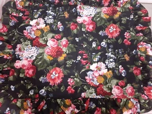Ralph Lauren Isadora Standard Ruffled Pillow Sham-A+ Condition-Black Floral - Picture 1 of 10
