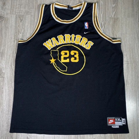 Jason Richardson Golden State Warriors Nike Swingman Jersey Size 2XL +2 Vtg Hole Cover