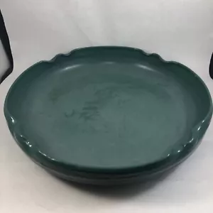 Japanische Keramik große Schale Suiban dunkelblau grün 13" runde Schale signiert Vintage - Bild 1 von 12