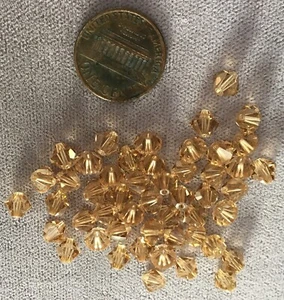 FIFTY (50) 6 mm Colorado Topas Licht Doppelbein Swarovski Kristalle Stil 5301 - Bild 1 von 4