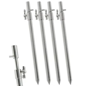4 x NGT 50-90cm Edelstahl Bank Sticks Karpfen Friedfischangeln ausziehbar verstellbar - Bild 1 von 4