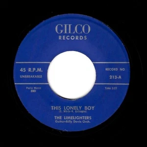 KILLER PHILLY DOOWOP-LIMELIGHTERS-THE LONELY BOY/SISTER SOOKY COMES HOME-GILCO - Picture 1 of 2