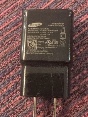 Samsung OEM Black Adaptive Fast Charger -Genuine SAMSUNG - Model EP-TA20JBE USB - Image 1 of 3