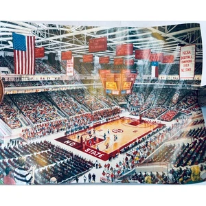 Vintage 90s NC State Wolfpack Club Sports Arena Seating Chart and Poster 8.5x10" - Bild 1 von 7